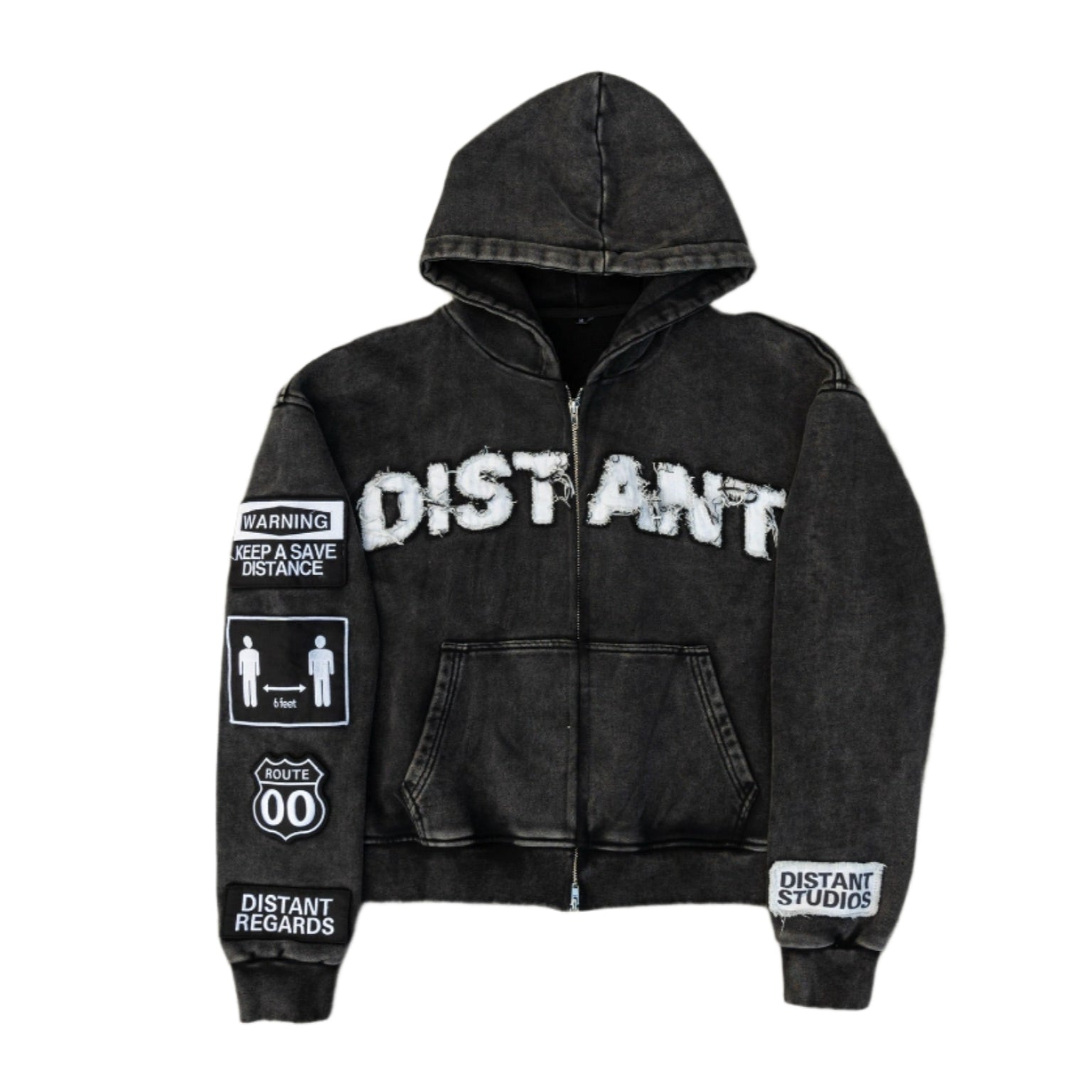 BLACK DISTANT HOODIE