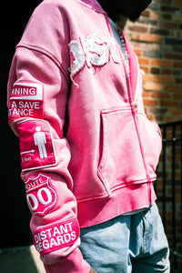 PINK DISTANT HOODIE