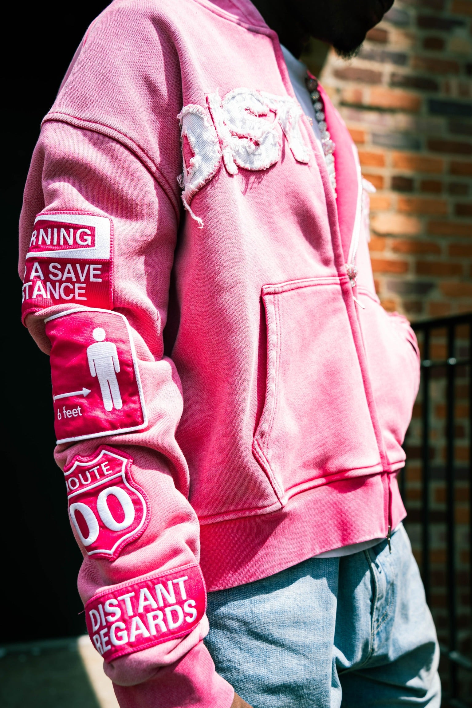 PINK DISTANT HOODIE