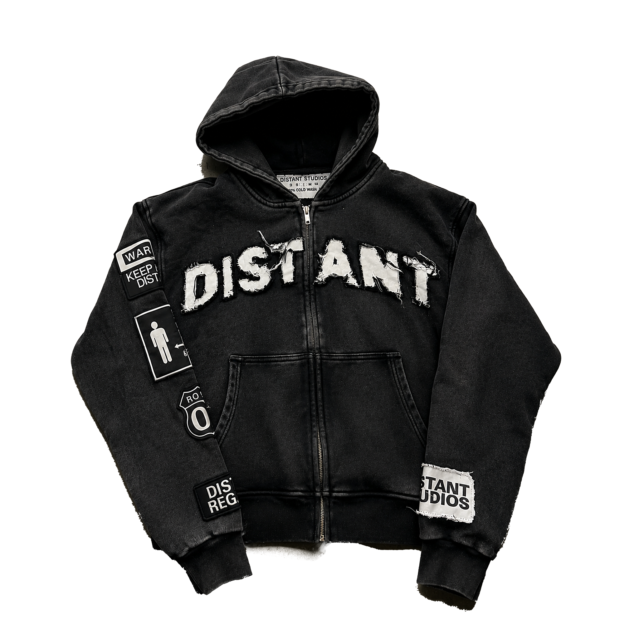 BLACK DISTANT HOODIE