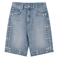 BLUE RHINESTONE JORTS