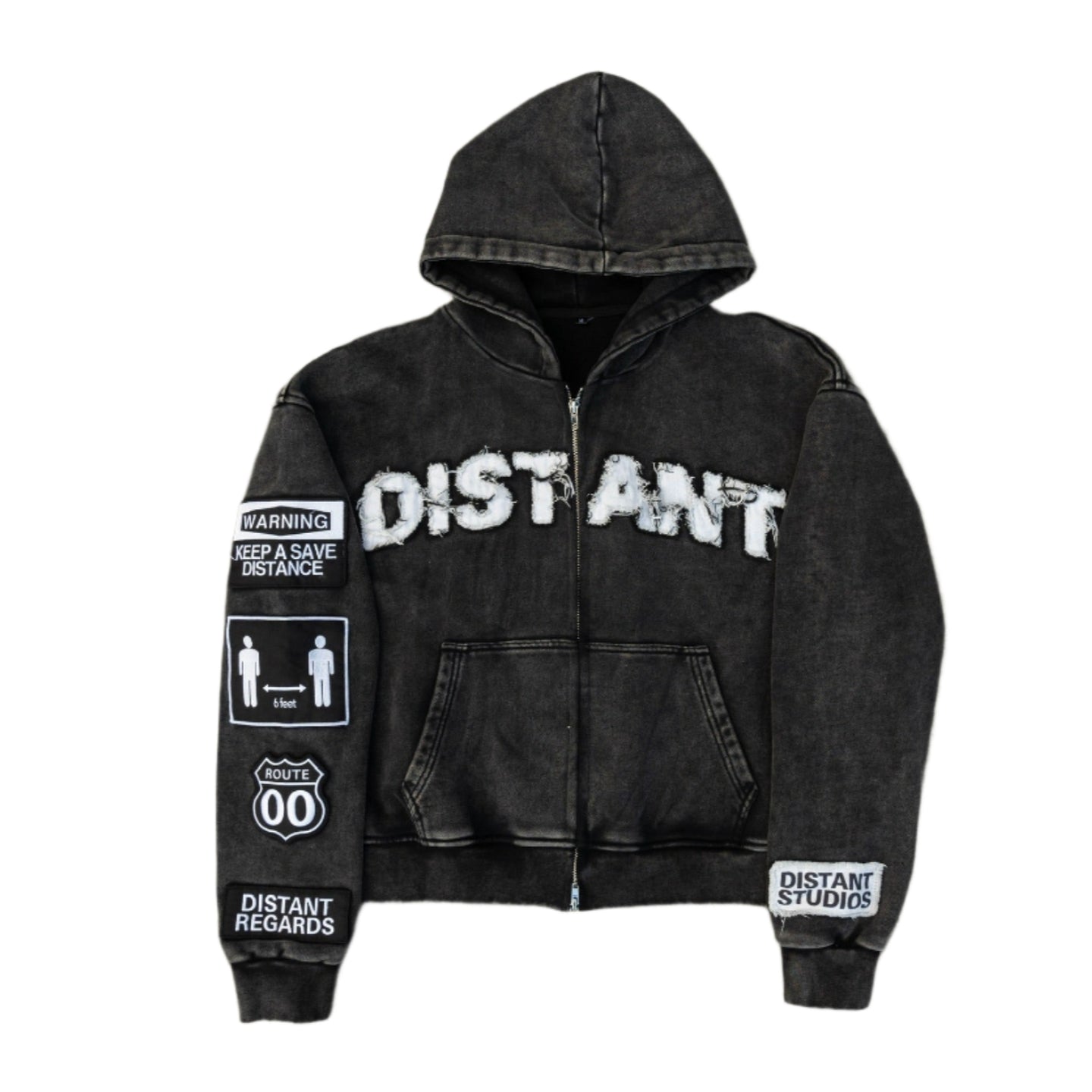 BLACK DISTANT HOODIE