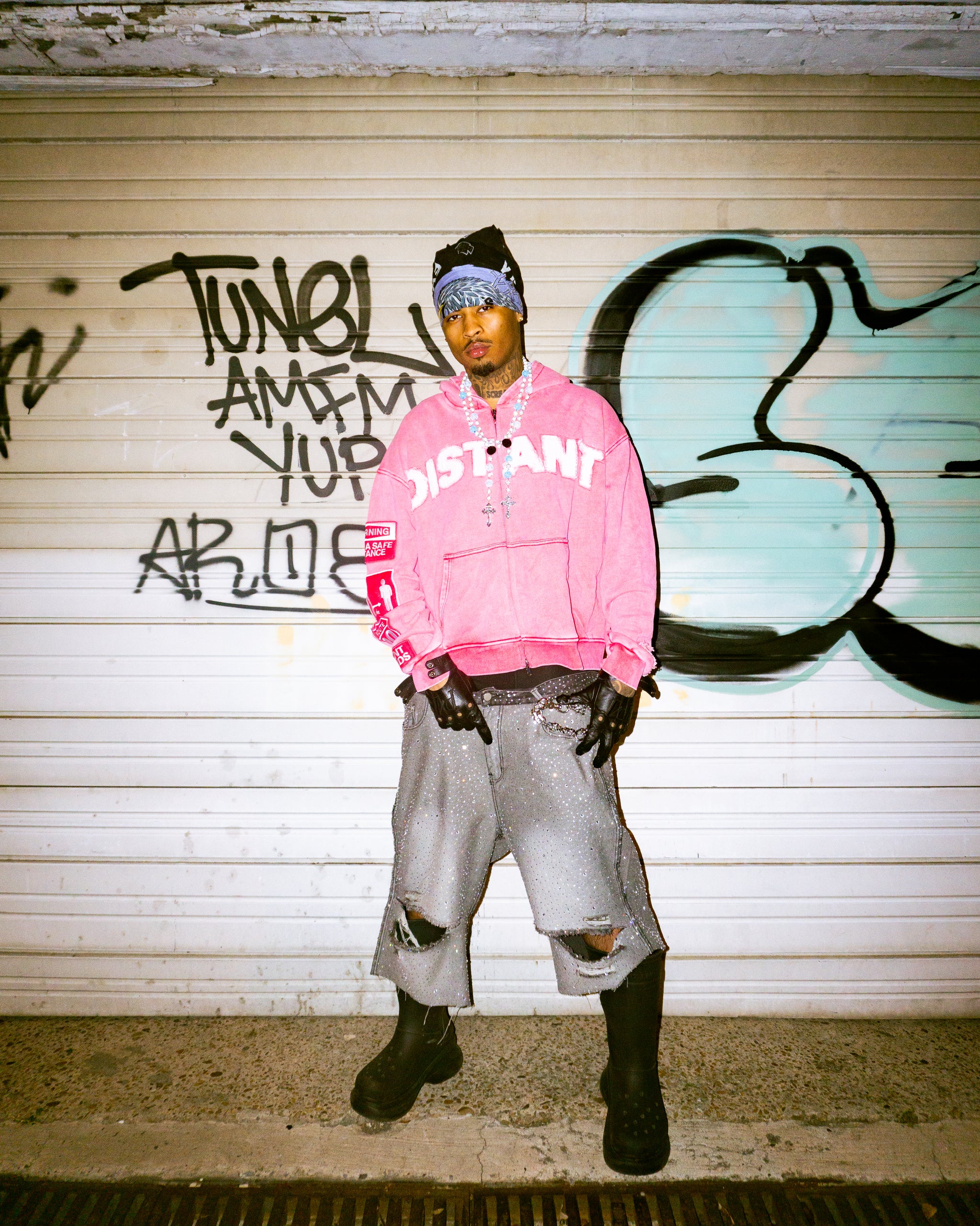 PINK DISTANT HOODIE