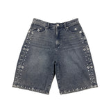 BLUE RHINESTONE JORTS