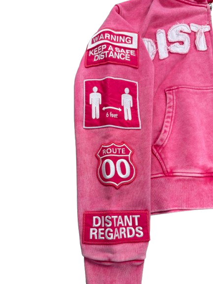 PINK DISTANT HOODIE