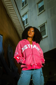 PINK DISTANT HOODIE