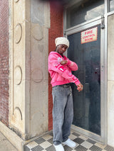PINK DISTANT HOODIE