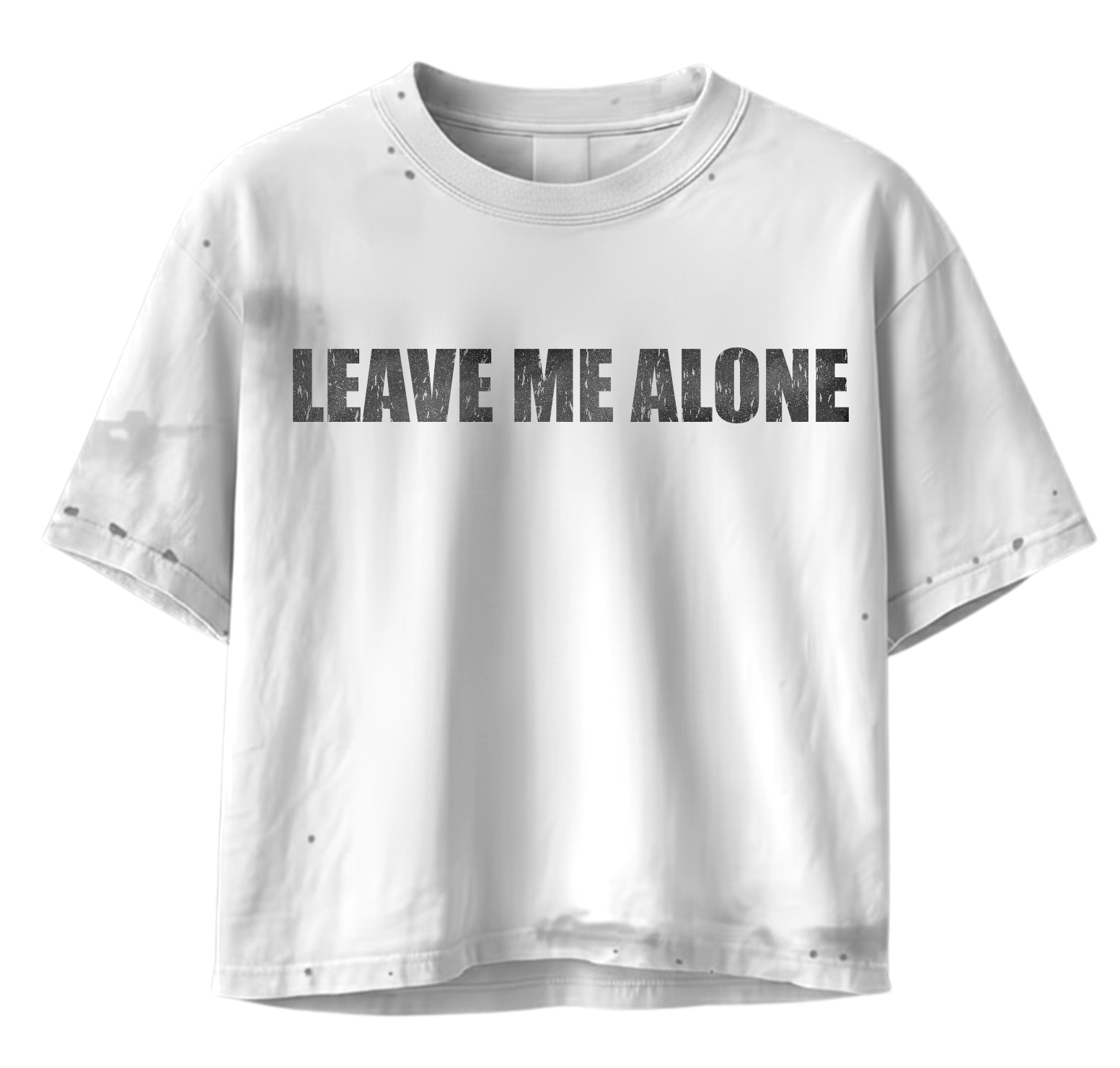 WHITE LEAVE ME ALONE TEE