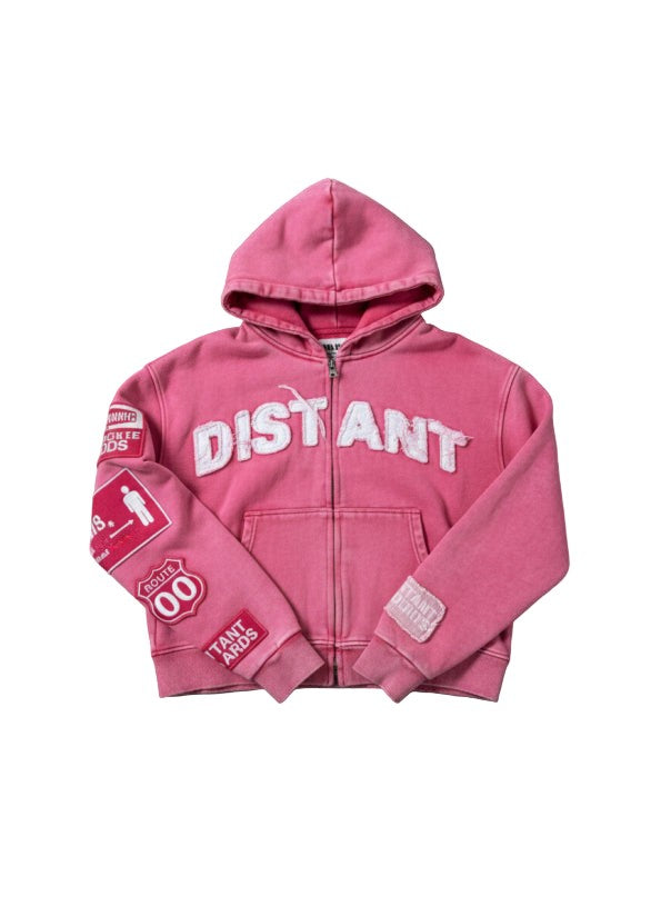 PINK DISTANT HOODIE
